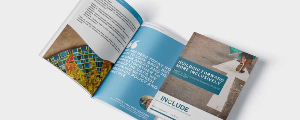 INCLUDE 2021 Conference report Building forward more inclusively-cover